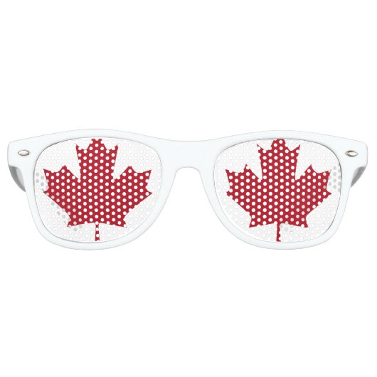 Lunettes De Fête Retro Drapeau canadien (Devant)