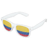 Lunettes De Fête Retro Drapeau Colombie (Angulaire)