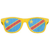 Lunettes De Fête Retro Drapeau Congo-Kinshasa (Devant)