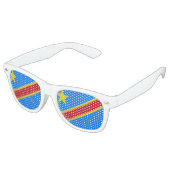 Lunettes De Fête Retro Drapeau Congo-Kinshasa (Angulaire)