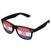 Lunettes De Fête Retro Drapeau Croatie (Angulaire)