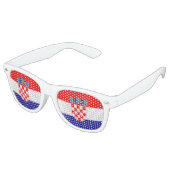 Lunettes De Fête Retro Drapeau Croatie (Angulaire)