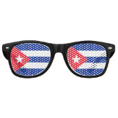 Lunettes De Fête Retro Drapeau Cuba (Devant)