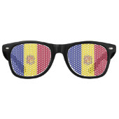 Lunettes De Fête Retro drapeau d'Andorre (Devant)