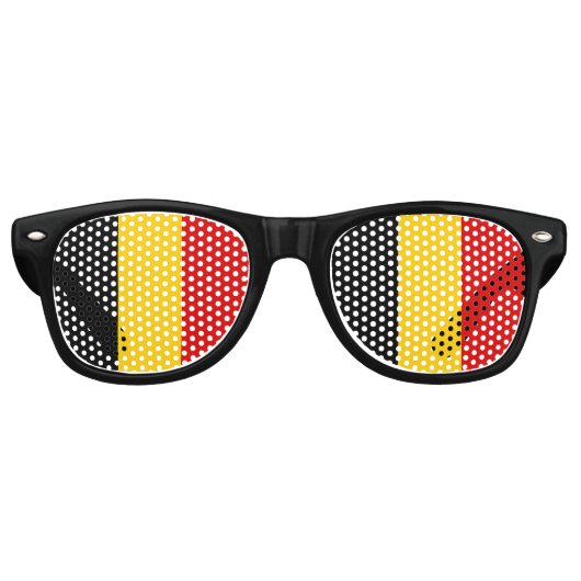 Lunettes De Fête Retro Drapeau de Belgique (Devant)