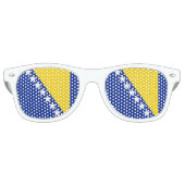 Lunettes De Fête Retro Drapeau de Bosnie-Herzégovine (Devant)