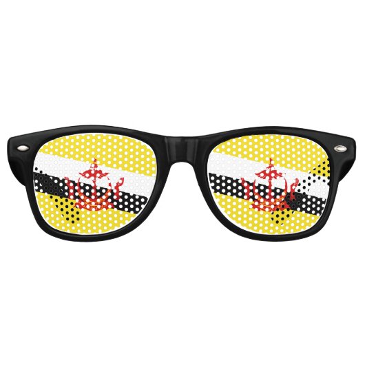 Lunettes De Fête Retro Drapeau de Brunei (Devant)