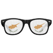 Lunettes De Fête Retro Drapeau de Chypre (Devant)