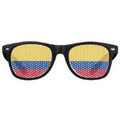Lunettes De Fête Retro Drapeau de Colombie (Devant)