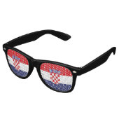 Lunettes De Fête Retro Drapeau de Croatie (Angulaire)