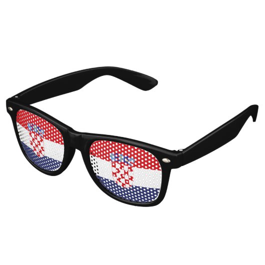Lunettes De Fête Retro Drapeau de Croatie (Angulaire)