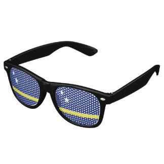 Lunettes De Fête Retro Drapeau de Curaçao