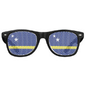 Lunettes De Fête Retro Drapeau de Curaçao (Devant)