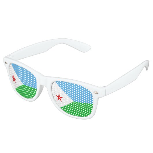 Lunettes De Fête Retro Drapeau de Djibouti (Angulaire)