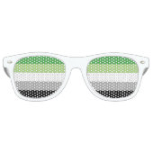 Lunettes De Fête Retro Drapeau de fierté aromantique LGBTQ (Devant)
