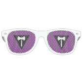 Lunettes De Fête Retro Drapeau de fierté Lesbienne Labrys (Devant)