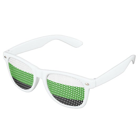 Lunettes De Fête Retro Drapeau de fierté Neutrois (Angulaire)