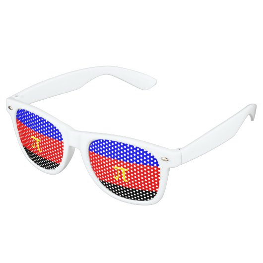 Lunettes De Fête Retro Drapeau de fierté polyamoureuse (Angulaire)