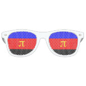 Lunettes De Fête Retro Drapeau de fierté polyamoureuse (Devant)
