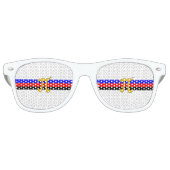 Lunettes De Fête Retro Drapeau de fierté polyamoureuse (Devant)