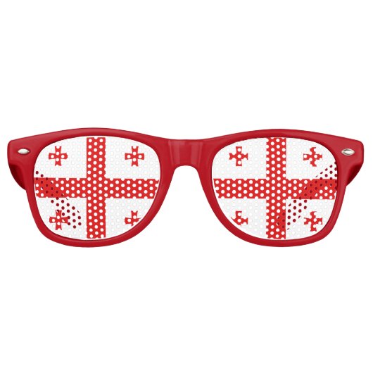 Lunettes De Fête Retro Drapeau de Géorgie (Devant)