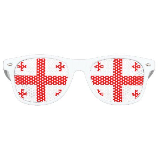 Lunettes De Fête Retro Drapeau de Géorgie (Devant)