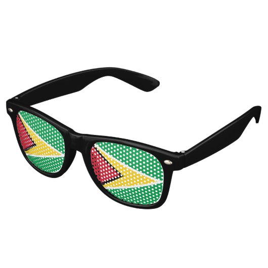Lunettes De Fête Retro Drapeau de Guyana (Angulaire)