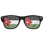 Lunettes De Fête Retro Drapeau de Jordanie (Devant)