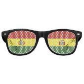 Lunettes De Fête Retro Drapeau de la Bolivie (Devant)