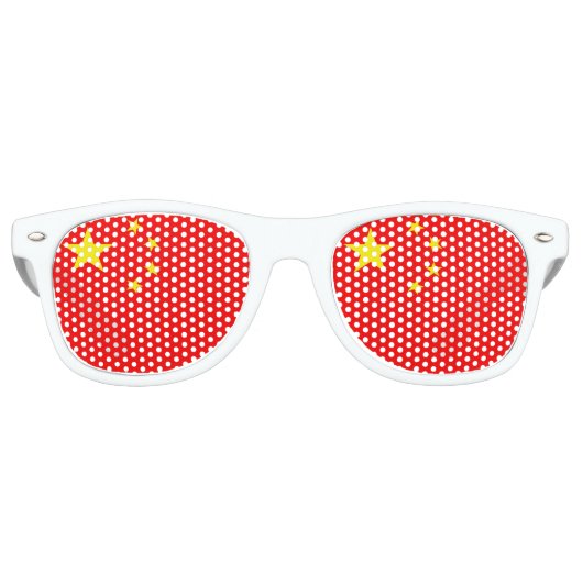 Lunettes De Fête Retro Drapeau de la Chine (Devant)
