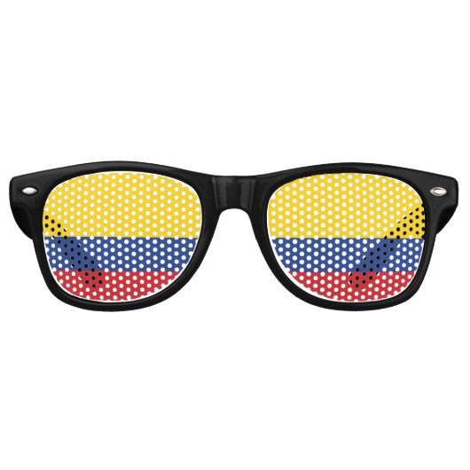 Lunettes De Fête Retro Drapeau de la Colombie (Devant)