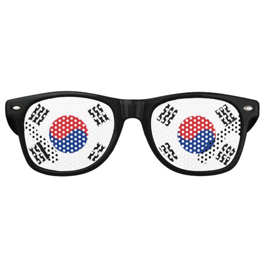 Lunettes De Fête Retro Drapeau de la Corée du Sud (Devant)