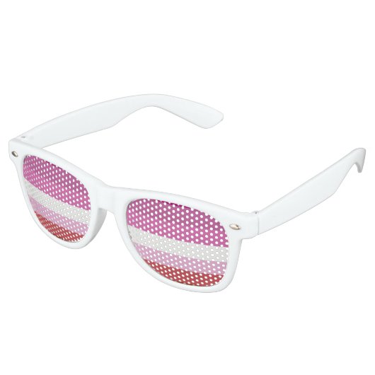 Lunettes De Fête Retro Drapeau de la fierté lesbienne (Angulaire)