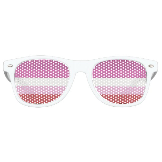 Lunettes De Fête Retro Drapeau de la fierté lesbienne (Devant)