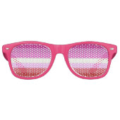 Lunettes De Fête Retro Drapeau de la Fierté lesbienne tombée (Devant)