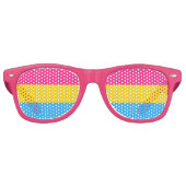 Lunettes De Fête Retro Drapeau de la fierté Pansexual (Devant)
