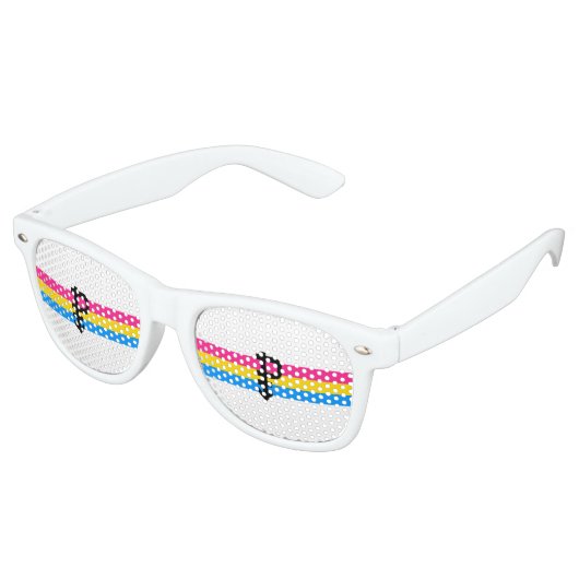 Lunettes De Fête Retro Drapeau de la fierté Pansexual (Angulaire)