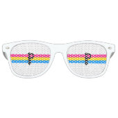 Lunettes De Fête Retro Drapeau de la fierté Pansexual (Devant)