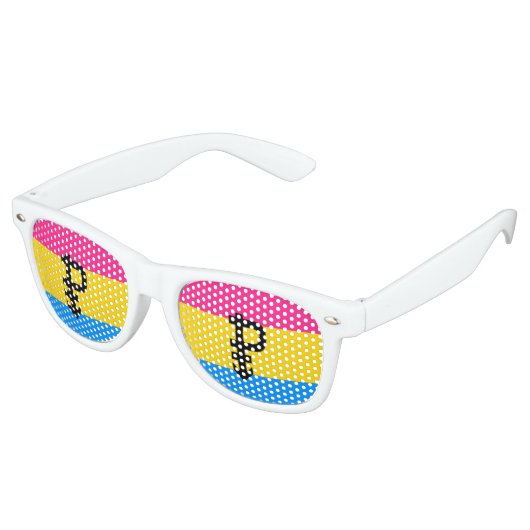 Lunettes De Fête Retro Drapeau de la fierté Pansexual (Angulaire)