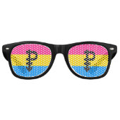 Lunettes De Fête Retro Drapeau de la fierté Pansexual (Devant)