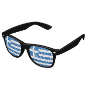 Lunettes De Fête Retro Drapeau de la Grèce (Angulaire)