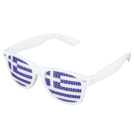 Lunettes De Fête Retro Drapeau de la Grèce (Angulaire)