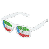 Lunettes De Fête Retro Drapeau de la Guinée équatoriale (Angulaire)