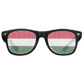 Lunettes De Fête Retro drapeau de la Hongrie (Devant)