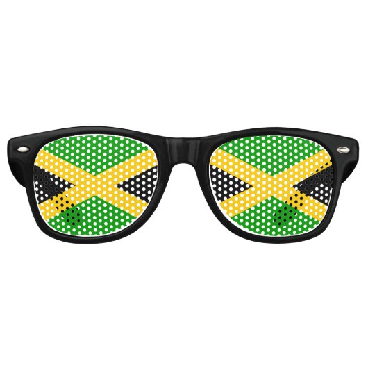 Lunettes De Fête Retro Drapeau de la Jamaïque (Devant)