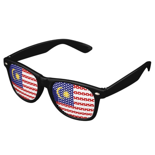 Lunettes De Fête Retro Drapeau de la Malaisie (Angulaire)