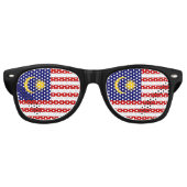 Lunettes De Fête Retro Drapeau de la Malaisie (Devant)