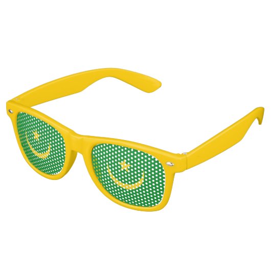 Lunettes De Fête Retro Drapeau de la Mauritanie (Angulaire)