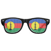 Lunettes De Fête Retro Drapeau de la Nouvelle-Calédonie (Devant)