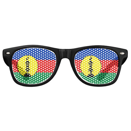 Lunettes De Fête Retro Drapeau de la Nouvelle-Calédonie (Devant)